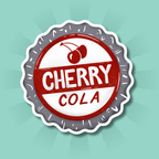 Cherry Cola Bottle Cap Sticker