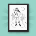 Cowgirl - A5 Art Print