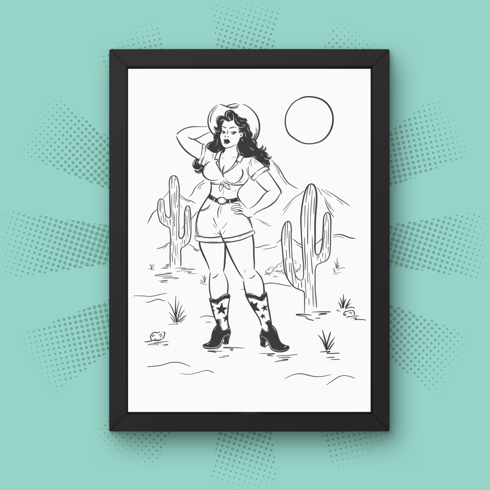 Cowgirl - A5 Art Print