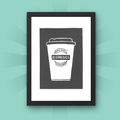 Greggs Coffee - A5 Lino Print