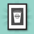 Greggs Coffee - A5 Lino Print