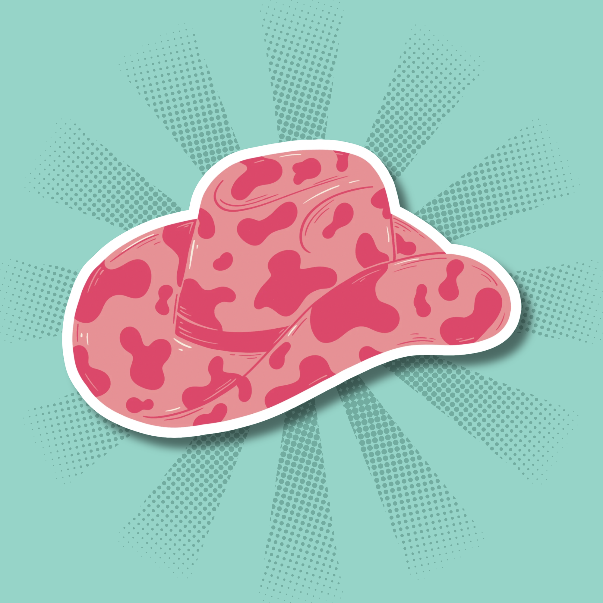 Pink Cowboy Hat Sticker