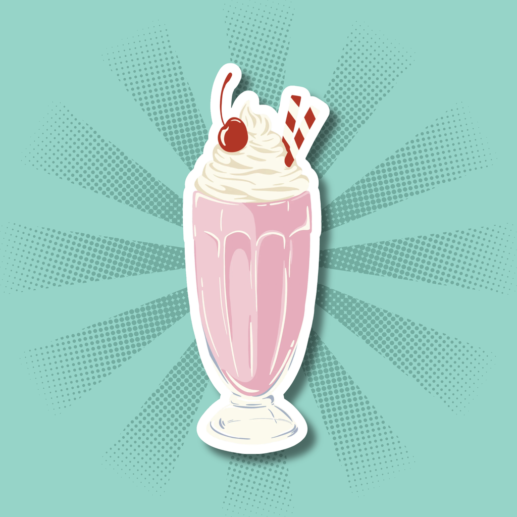 Strawberry Milkshake Sticker