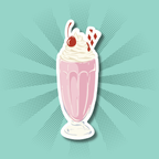 Strawberry Milkshake Sticker