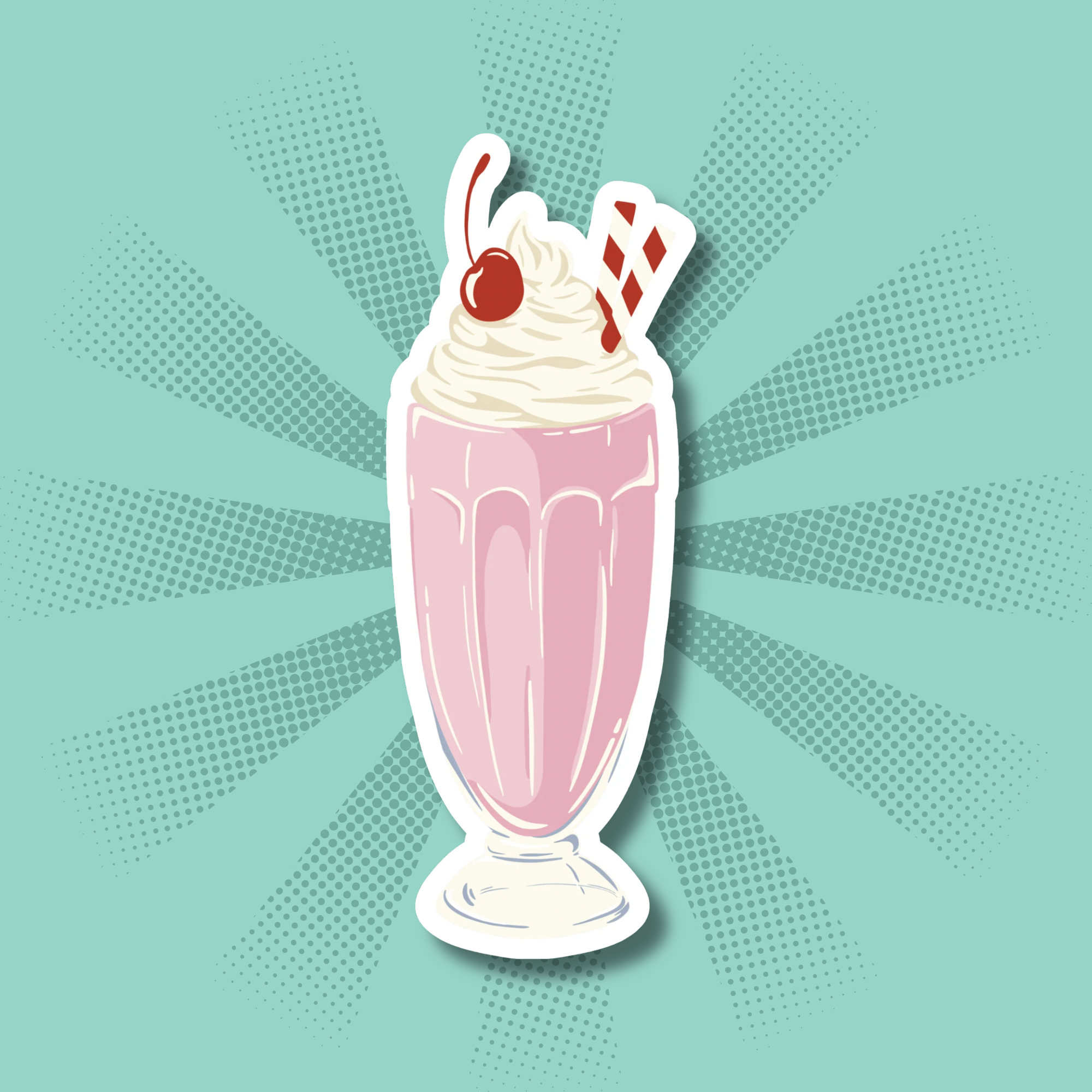 Strawberry Milkshake Sticker
