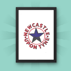 Blue Star - A5 Lino Print