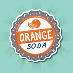 Orange Soda Bottle Cap Sticker
