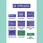 Greggs Bakes - Colour A4 Lino Print