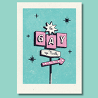 It's Gay up North - A6 Postcard