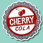 Cherry Cola Bottle Cap Sticker