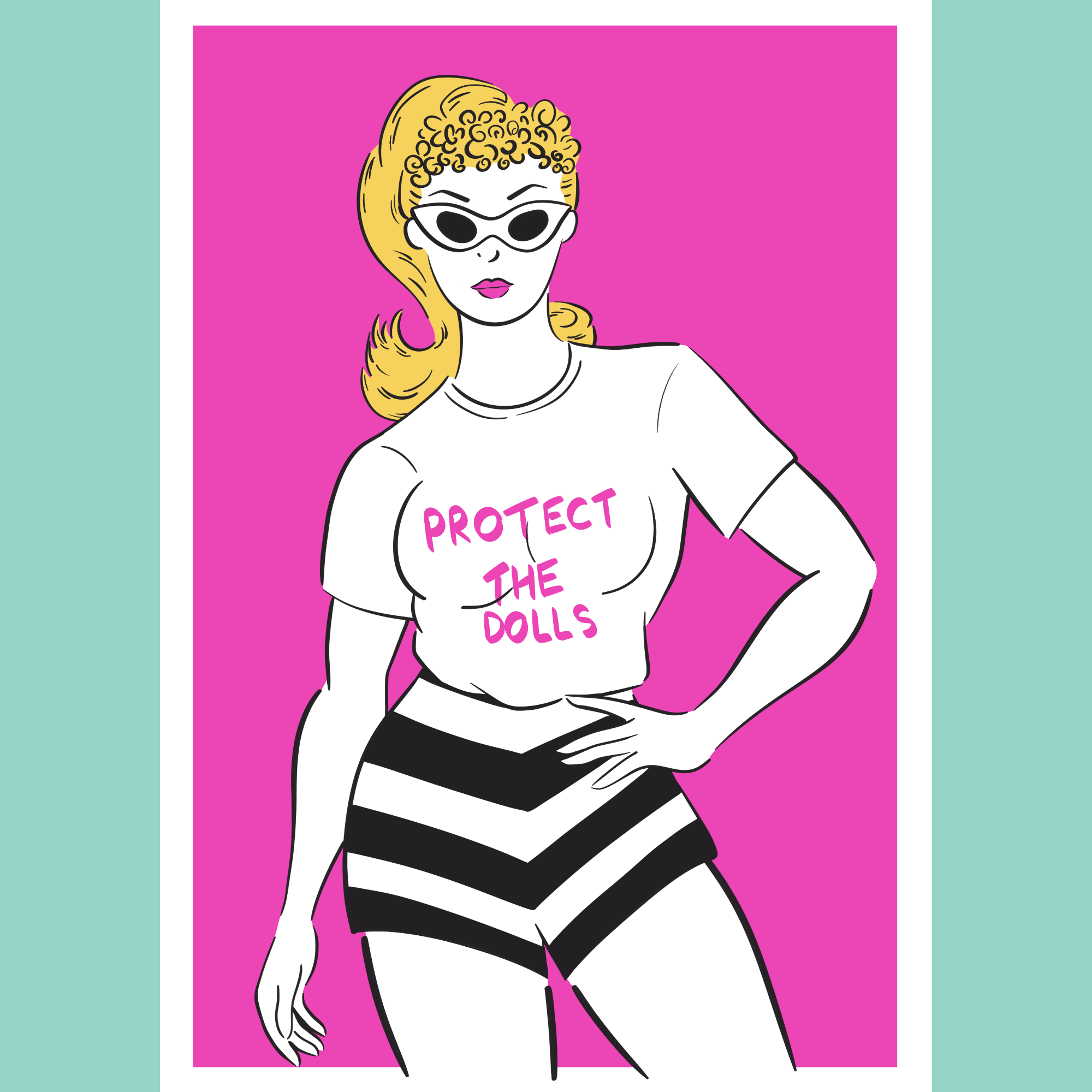 Protect the Dolls - A5 Art Print
