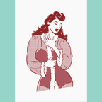 Lingerie Pin-up - A5 Art Print
