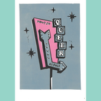 Nowt so Queer As Folk - A4 Lino Print