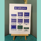 Greggs Bakes - Colour A4 Lino Print