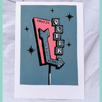 Nowt so Queer As Folk - A4 Lino Print