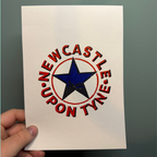 Blue Star - A5 Lino Print
