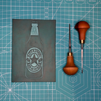Newcastle Brown Ale - A5 Lino Print