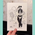Cowboy Skeleton - A5 Art Print
