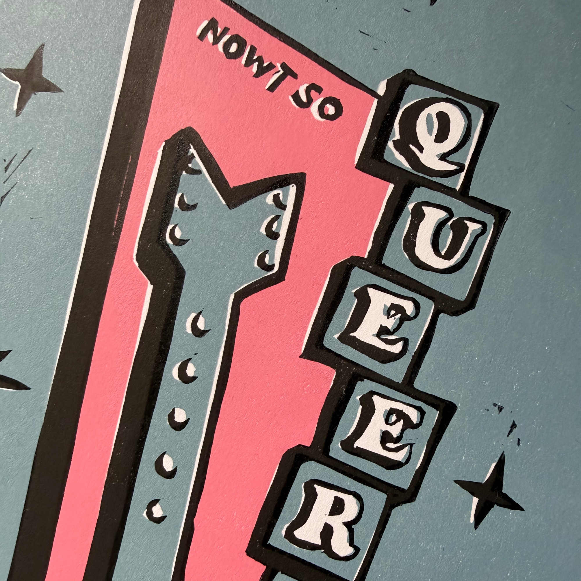 Nowt so Queer As Folk - A4 Lino Print