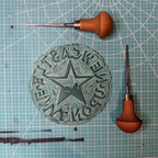 Blue Star - A5 Lino Print