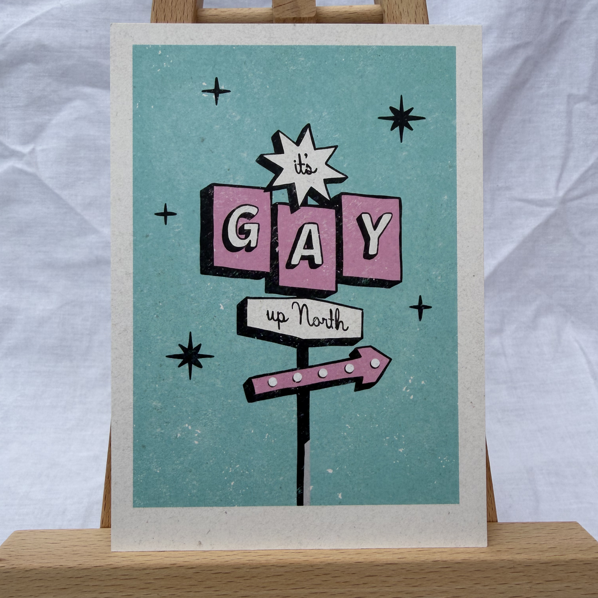 It's Gay up North - A6 Postcard