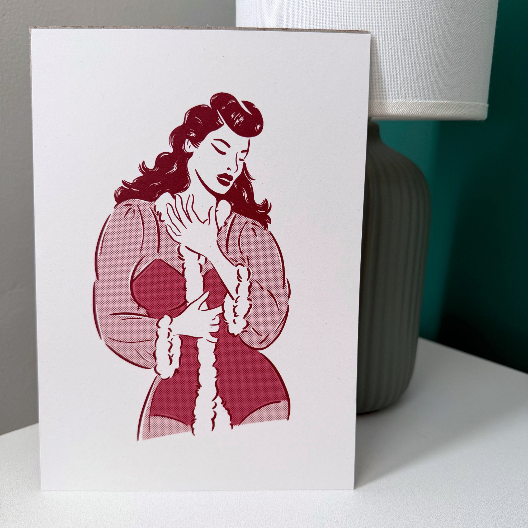 Lingerie Pin-up - A5 Art Print