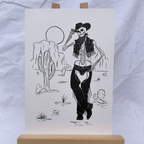 Cowboy Skeleton - A5 Art Print